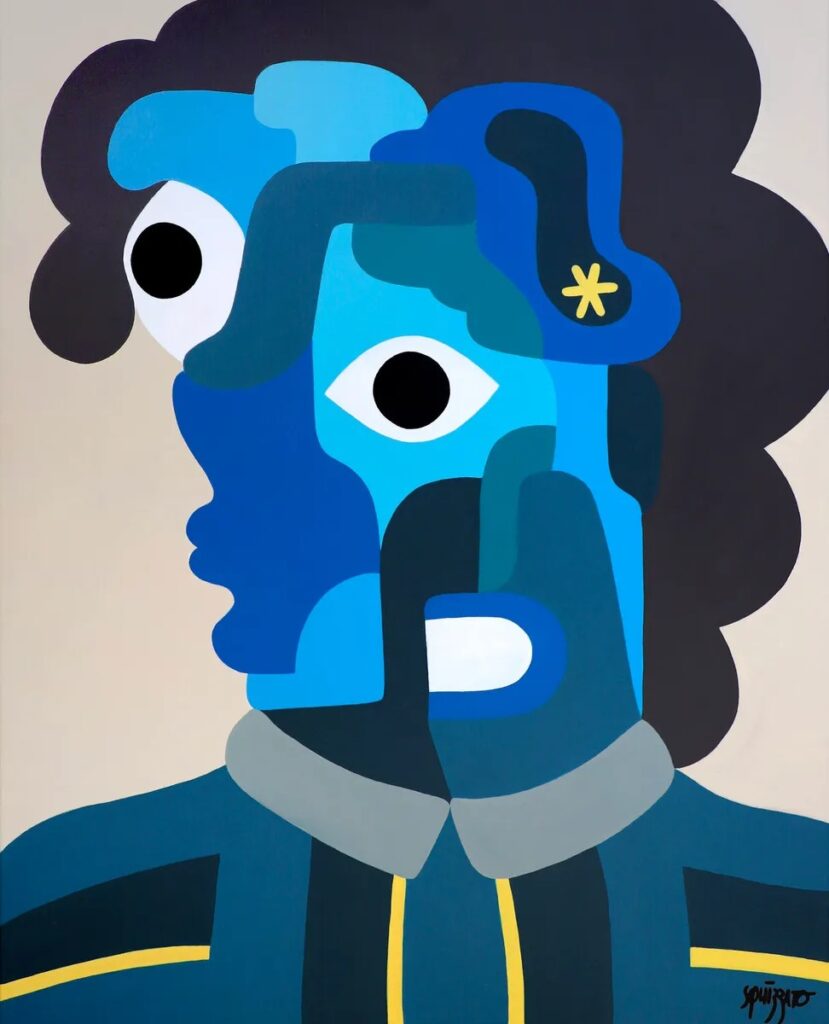 Abstract-art-blue-queen-by-antony-squizzato