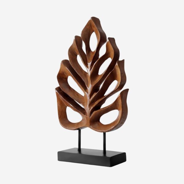 Leaf Teak Sculpture