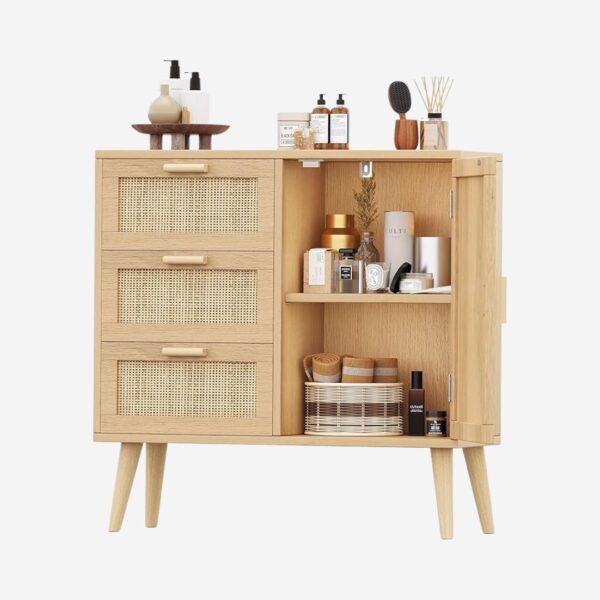 rattan storage cabinet