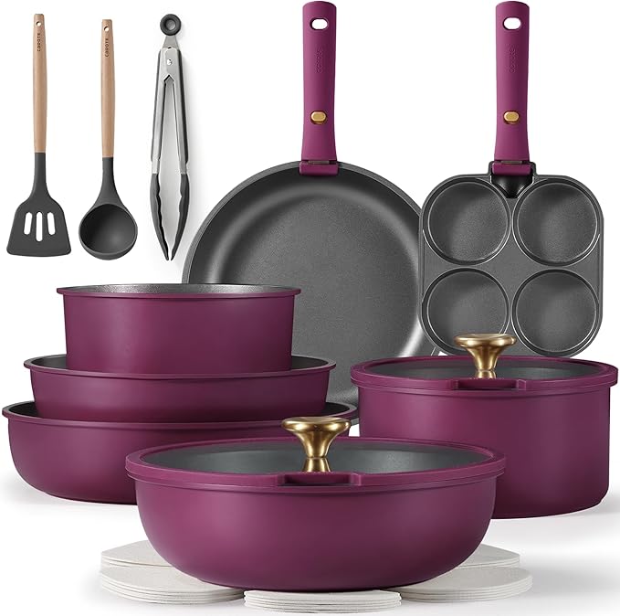 CAROTE 19pcs Pots and Pans Set