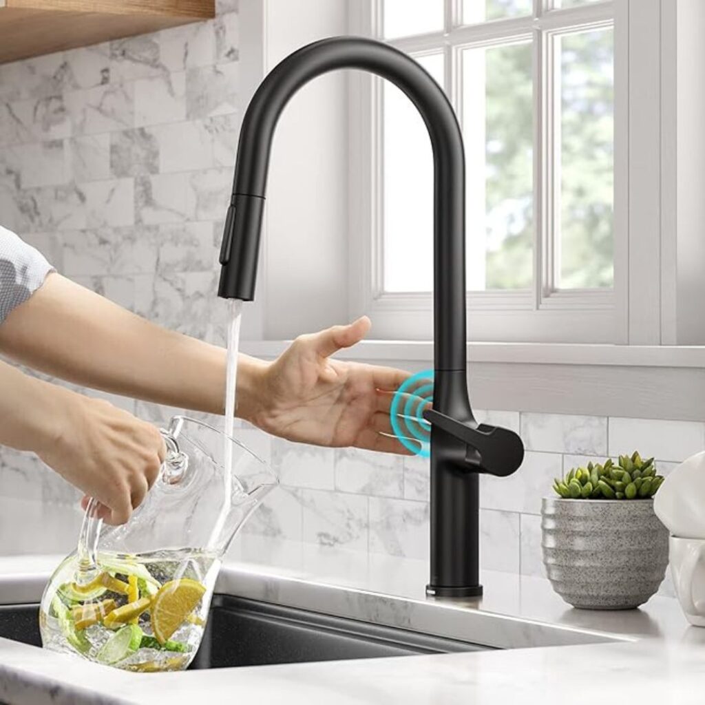 KRAUS Oletto Tall Modern Single-Handle Touch Kitchen Sink Faucet