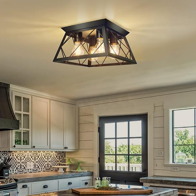 Square Cage Farmhouse Style lighting