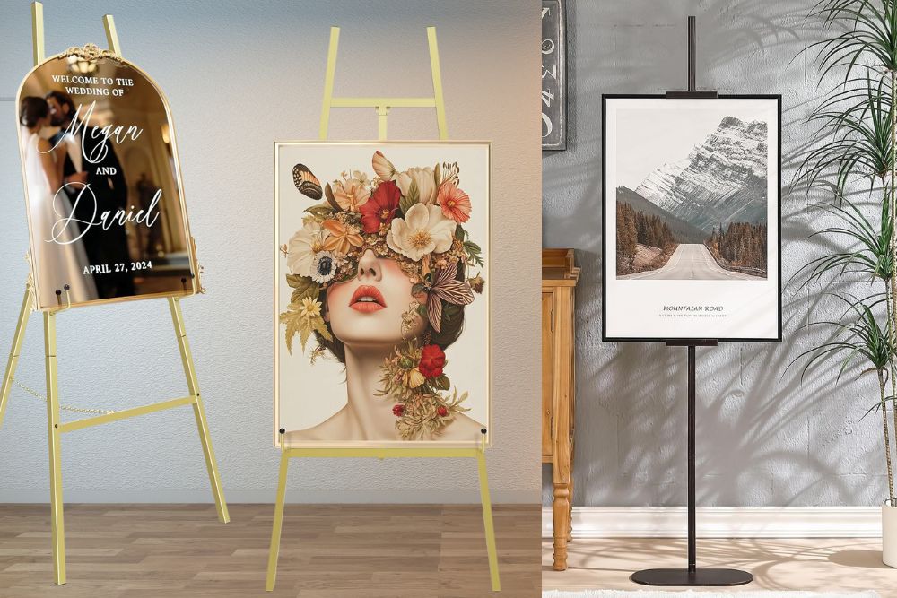 place art on easel