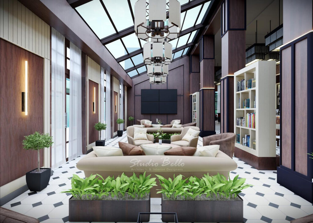 Black and white floor with rich textures