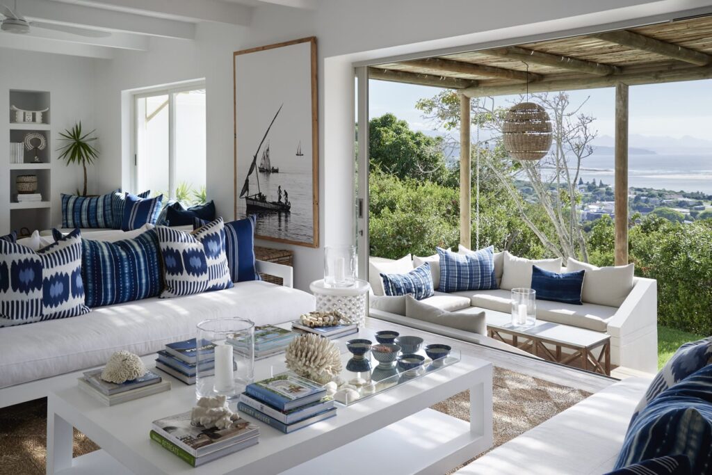 Indigo and white decor
