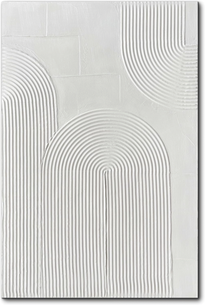 White Textured Wall Art