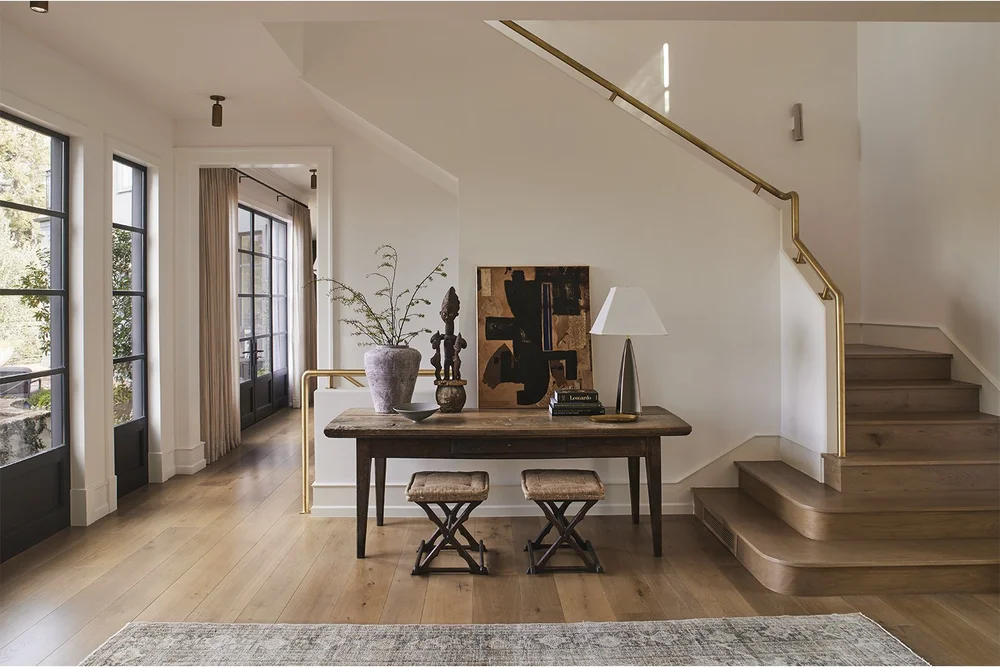Update Antiques with Contemporary Wall Backdrops