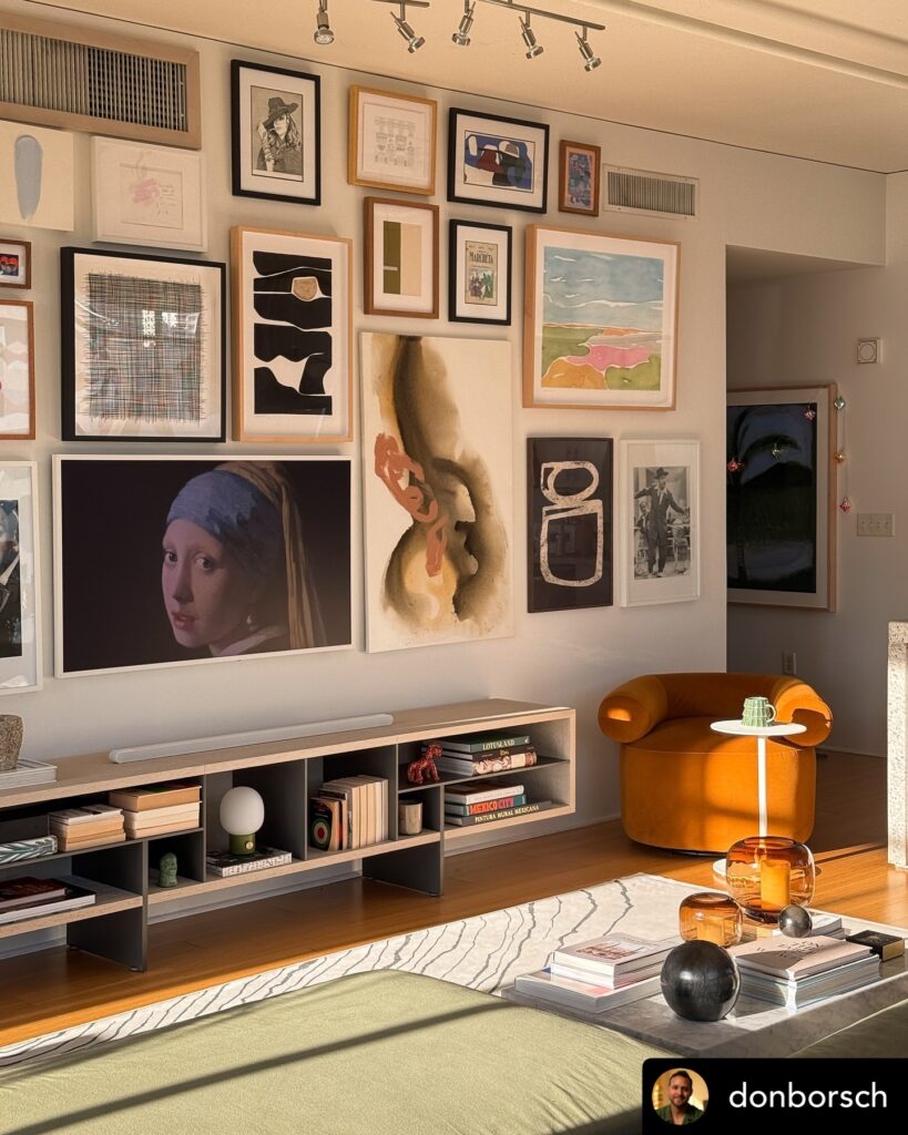 Mix Vintage Art with Contemporary Pieces