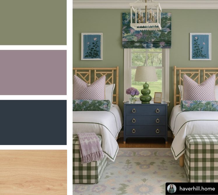 Soft Serenity: Sage Green, Lavender and Navy