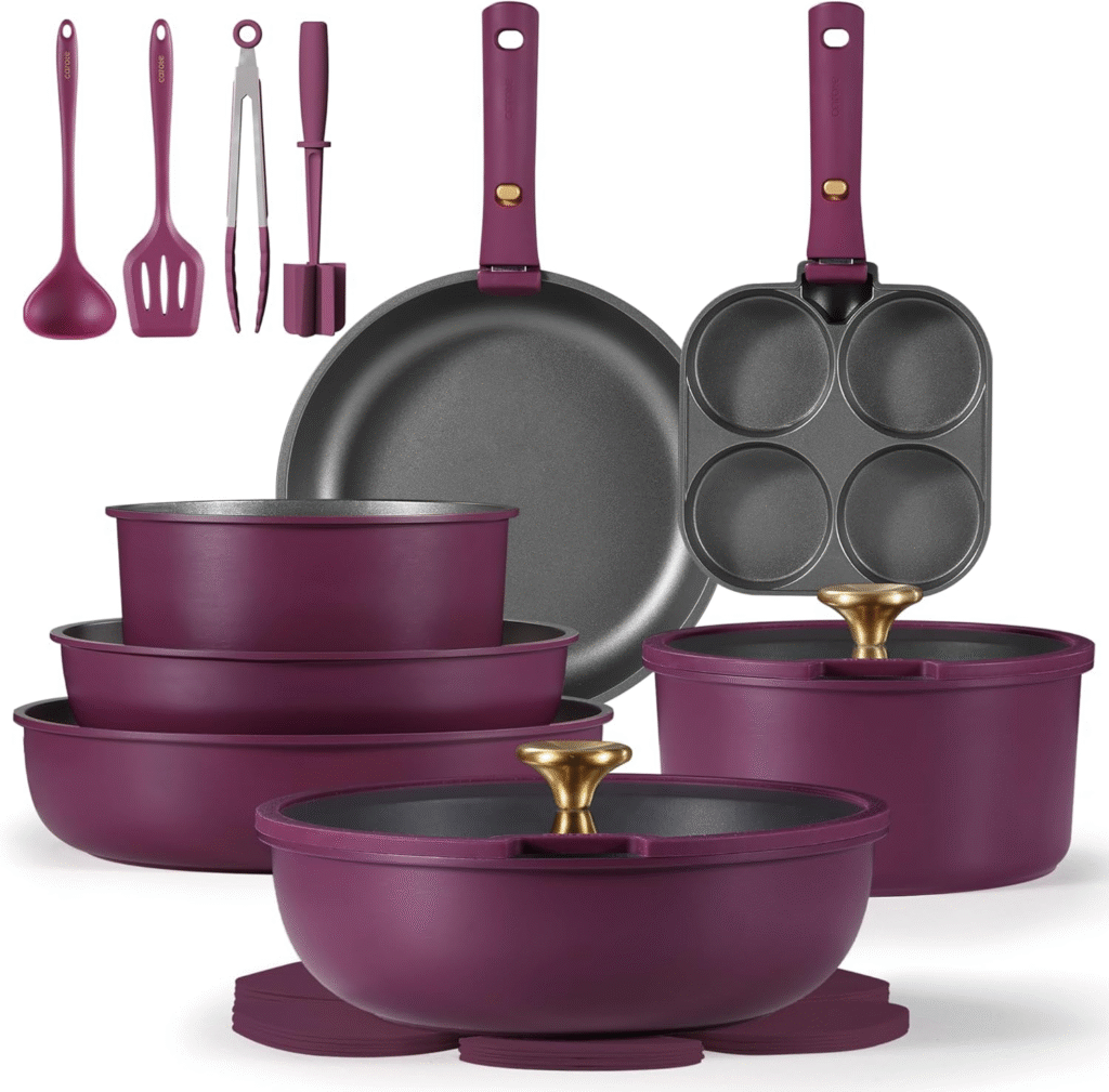 CAROTE Nonstick Detachable Induction Cookware Set (44% Off)