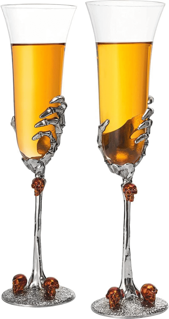Skeleton Champagne Flutes