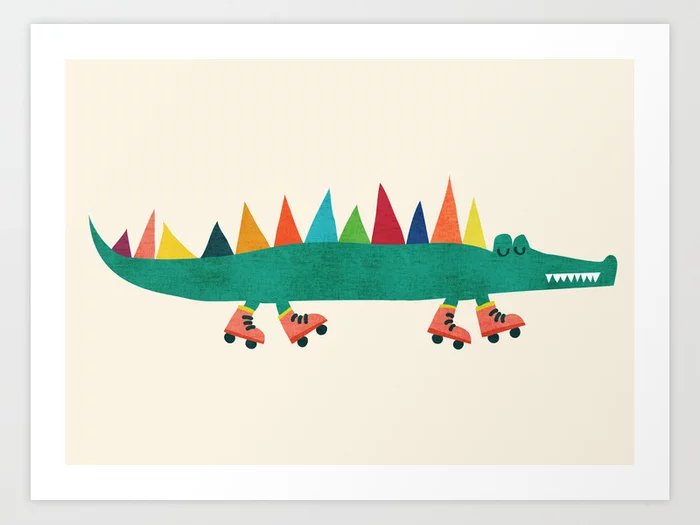 Crocodile on Roller Skates