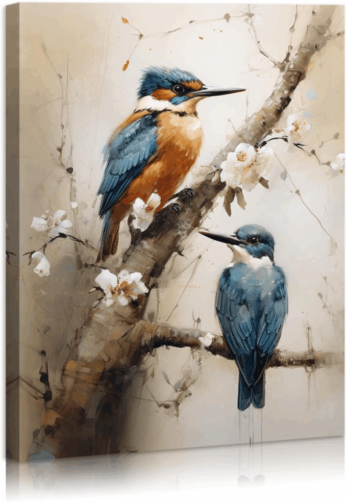 Bluebird and Apple Blossoms
