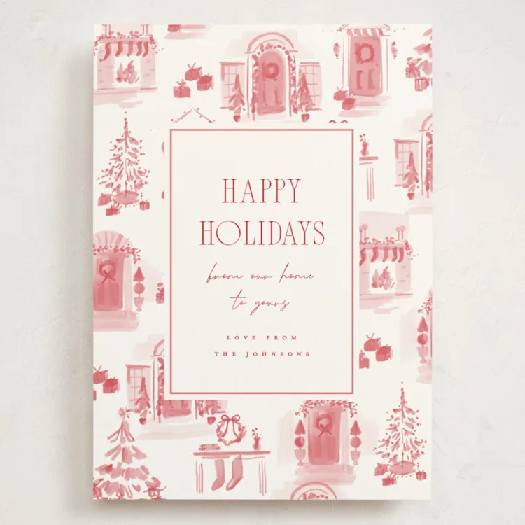 Holiday Home Toile Card