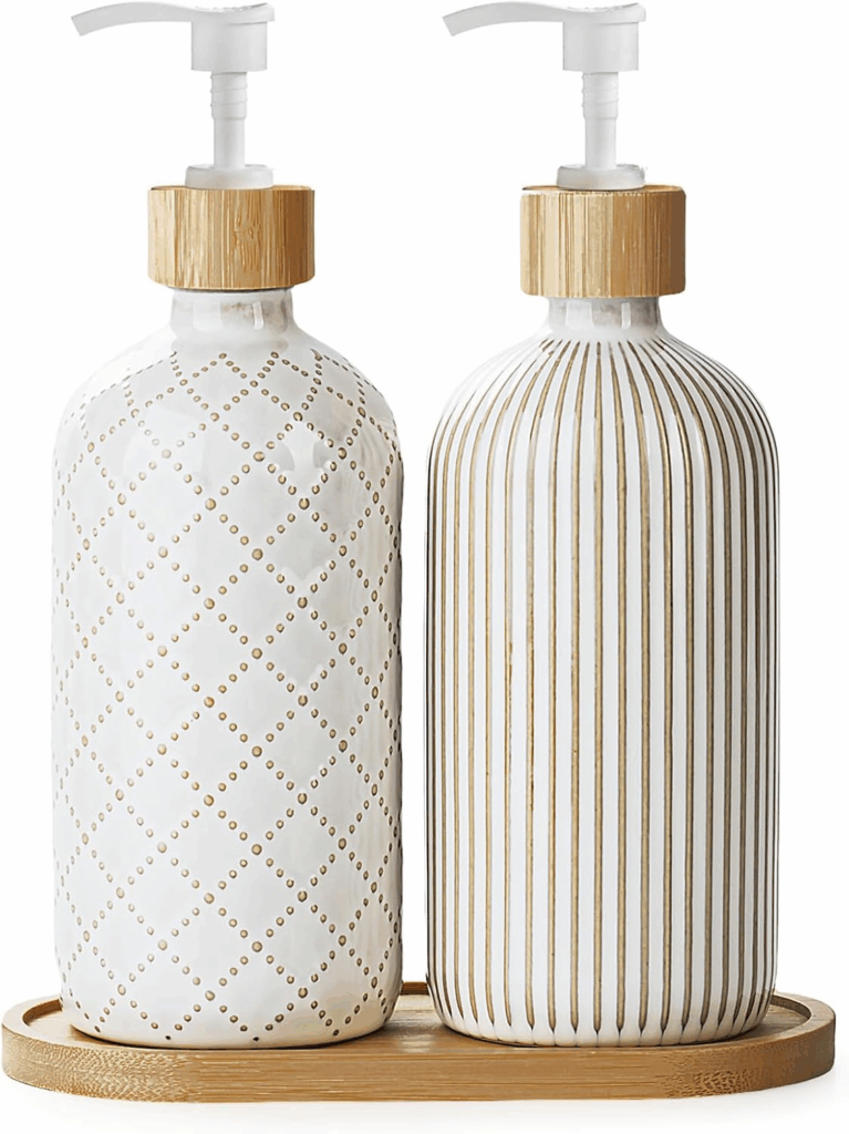 Ceramic Bathroom Dispenser Set