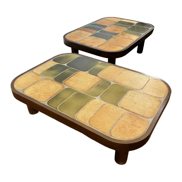 Ceramic coffee table "Shogun" by Roger Capron, France, 1960's