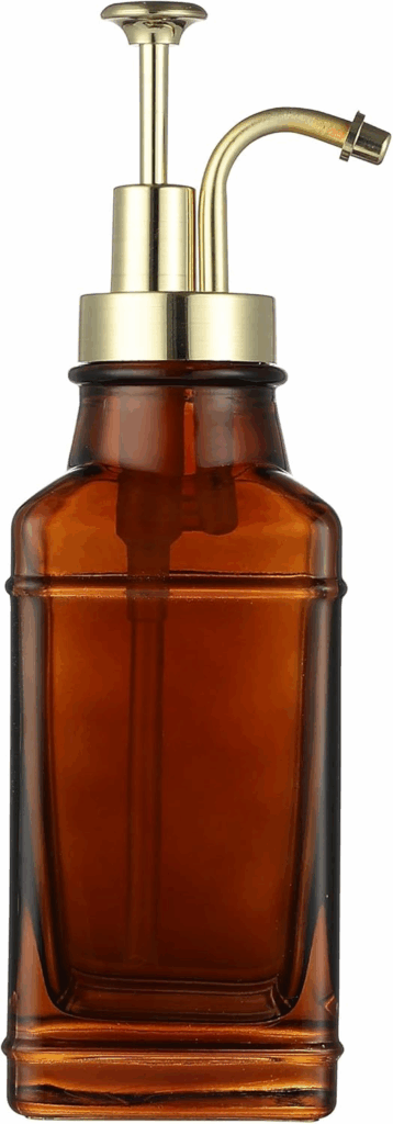 Amber Glass Pump Bottle