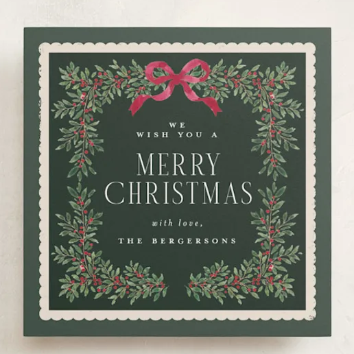 Verdure & Voile Holiday Photo Card