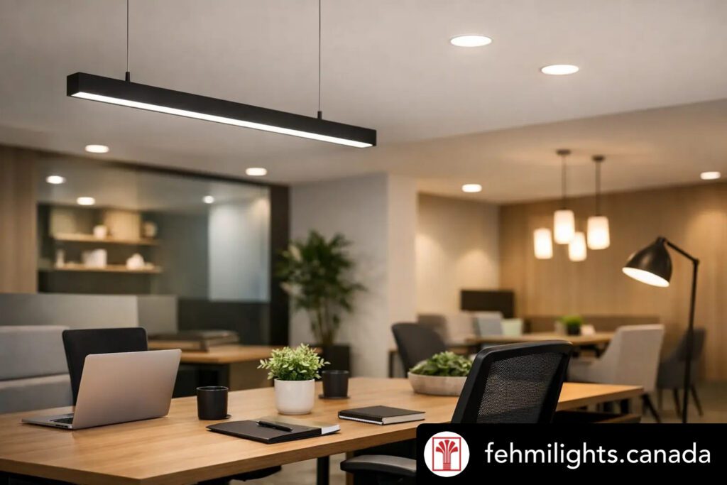 Layered Office Lighting