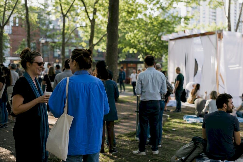 Outdoor NYC design festival with installations