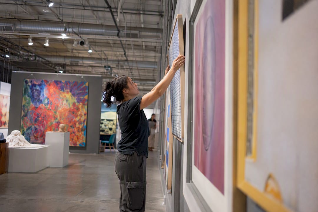 Emerging art gallery booth at Wynwood satellite fair