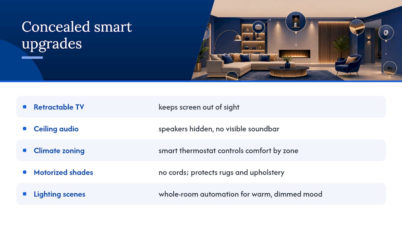 Five concealed smart home upgrades for living rooms