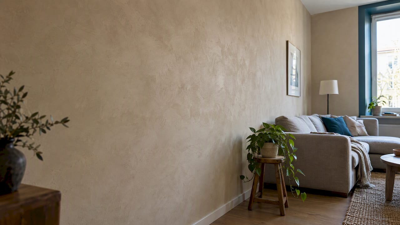 1792659993415_Warm-Roman-clay-wall-in-a-modern-living-room Warm Roman clay wall in a modern living room