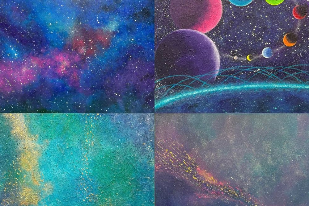 Kat Yew's Galaxy Art Paintings Celebrate the Mystery of Outer Space